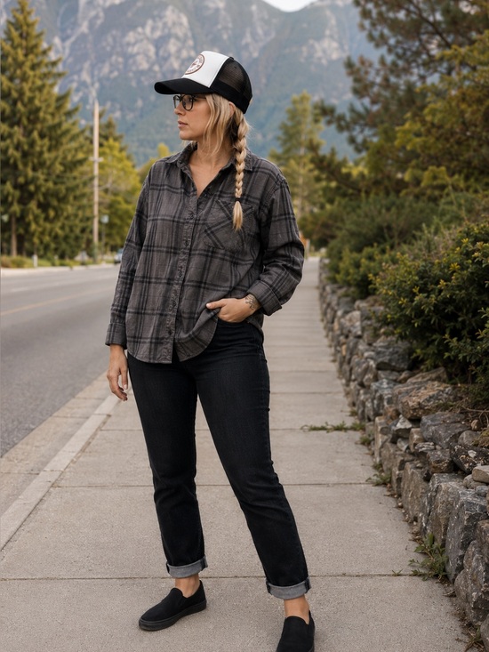 Fox Tops - Fox | Long Sleeve Button-Up | Flannel | Size XL